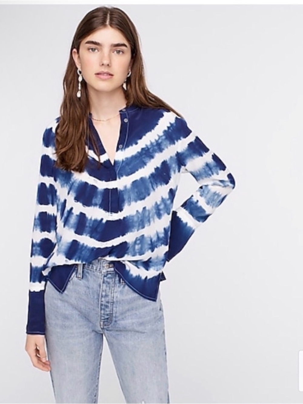 J Crew Silk tie dye tunic size medium